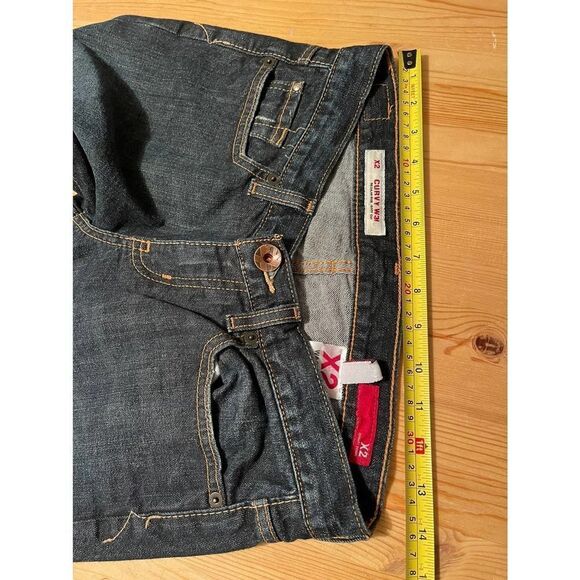 X2 Boot Cut Jeans Womens sz 2S low rise dark wash denim y2k retro - Picture 6 of 12